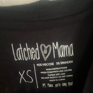 Black XS latched mama wrap dress